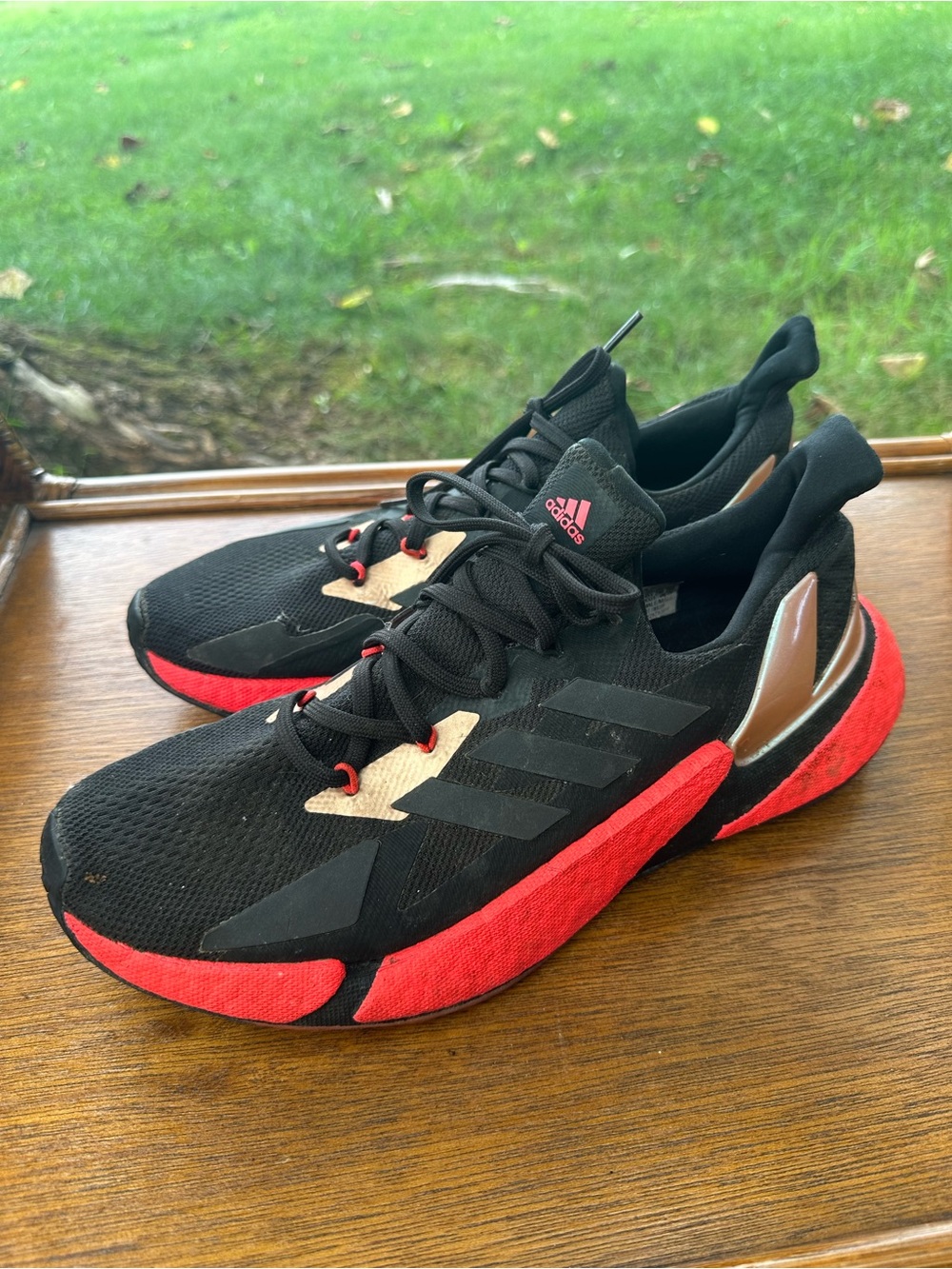 adidas Men’s Black and Red Athletic Running Sneakers